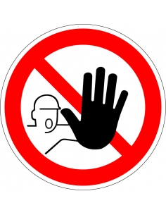 Van Riet - Verbodsbord 'Verboden toegang voor onbevoegden', 200 mm, aluminium, ISO 7010, P006