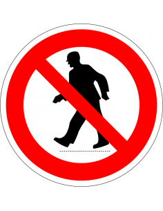 Van Riet - Verbodsstickers 'Verboden over (rol)banen te lopen', 100 mm