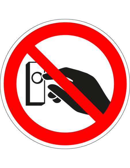 Niet aanbellen sticker, rood wit, pictogram niet aanbellen, rond