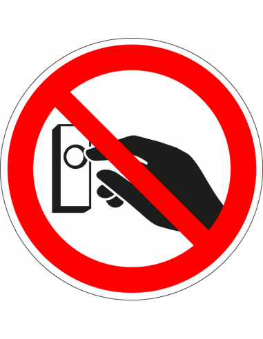 Niet aanbellen bordje, kunststof, rood wit, pictogram niet aanbellen, rond