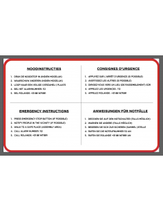 Rolande - Sticker noodinstructie LNG tankstation NL versie, 150 x 90 mm