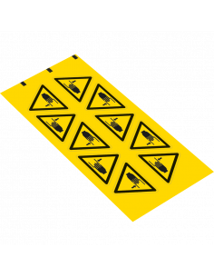 Prestop - Waarschuwingssticker gevaar handbeklemming, 50 mm