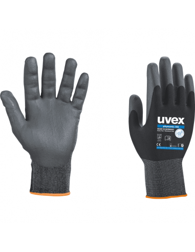 Uvex Phynomic XG handschoen, grijs, zwart