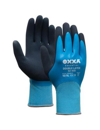 OXXA Double-Latex 50-400 handschoen, blauw zwart