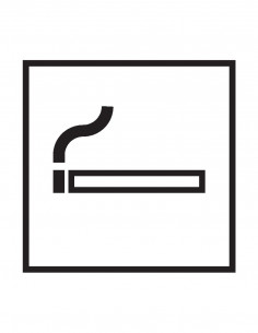 Roken toegestaan bord 2, kunststof, wit zwart