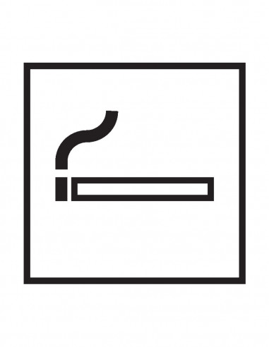 Roken toegestaan bord 2, kunststof, wit zwart