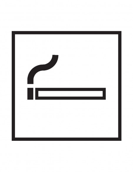 Roken toegestaan bord 2, kunststof, wit zwart