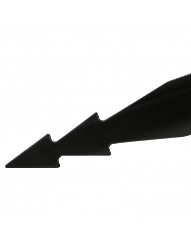 Reflectorpaaltje zwart, harpoon met rode reflector in berm