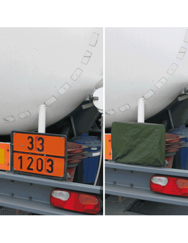 Hoes voor ADR bord, olijfgroen