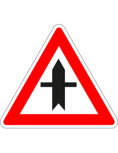 Voorrangskruispunt sticker, B3, rood wit, driehoek, symbool voorrangskruispunt