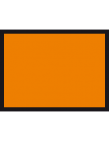 Blanco ADR gevaarlijke stoffen sticker, 3M folie, 400 x 300 mm, oranje zwart, rechthoek