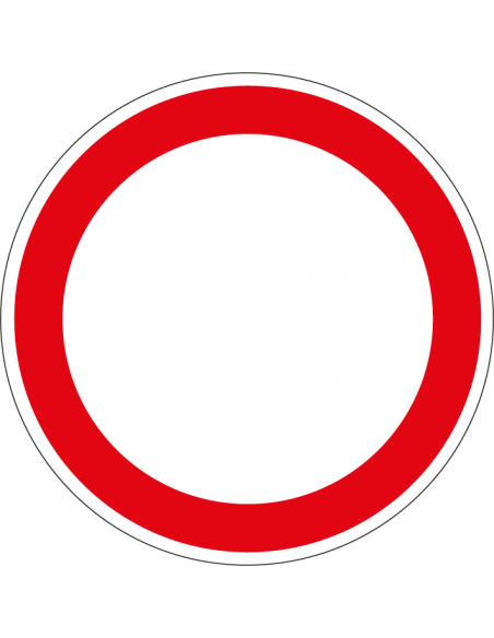 Geslotenverklaring bord, kunststof, C1, rood wit, rond, symbool geslotenverklaring