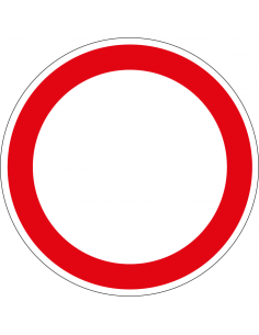 Geslotenverklaring sticker, C1, rood wit, rond, symbool geslotenverklaring