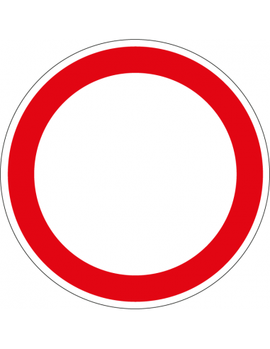 Geslotenverklaring sticker, C1, rood wit, rond, symbool geslotenverklaring