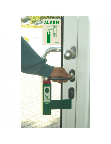 GfS Exit Control EN 179, met vooralarm op glazen deur