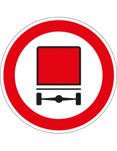 Geslotenverklaring voertuigen met gevaarlijke stoffen sticker, C22, rood wit, rond