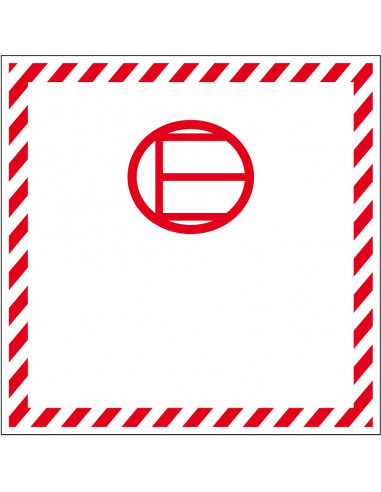 ADR bord vrijgestelde hoeveelheden, kunststof, vierkant, rood wit, pictogram vrijgestelde hoeveelheden