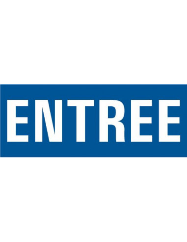 Entree tekstbord, kunststof, blauw wit, rechthoek, Nederlandse tekst
