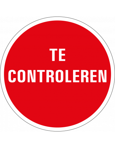 Te controleren sticker, op vel