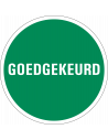 Goedgekeurd controlesticker, op vel