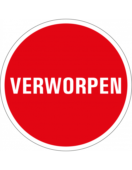 Verworpen controlesticker, rood, 25 meter op rol