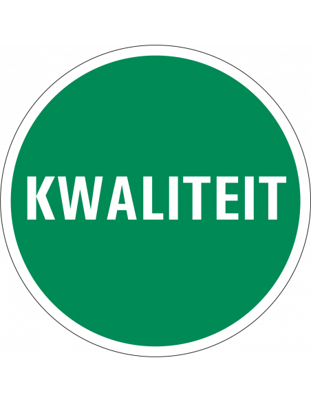 Kwaliteit controlesticker, groen, 25 meter op rol
