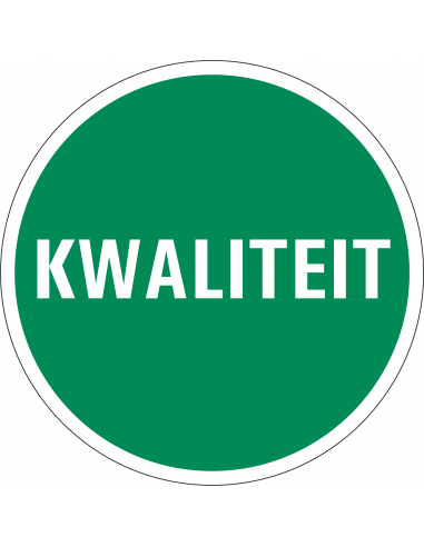Kwaliteit controlesticker, op vel