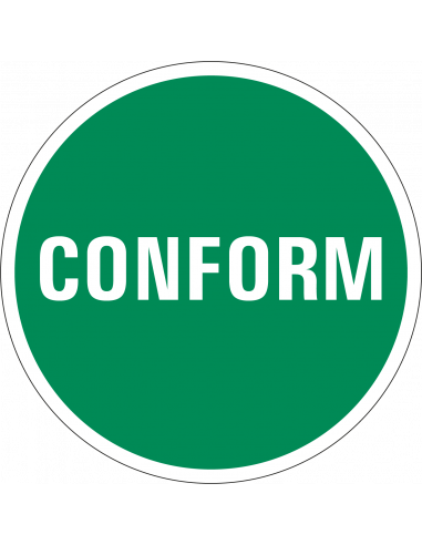 Conform controlesticker, groen, 25 meter op rol