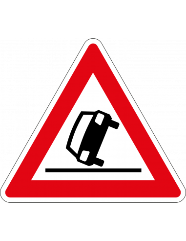 Ongeval sticker, J34, rood wit, driehoek