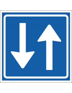 Inrijden toegestaan sticker, C5, blauw wit, vierkant, symbool inrijden toegestaan