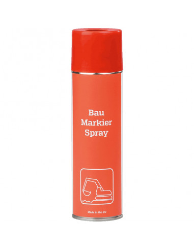 Bouwplaatsmarkeerverf, rood, 500 ml