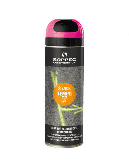 Soppec Tempo TP tijdelijke markeerverf, roze, 500 ml