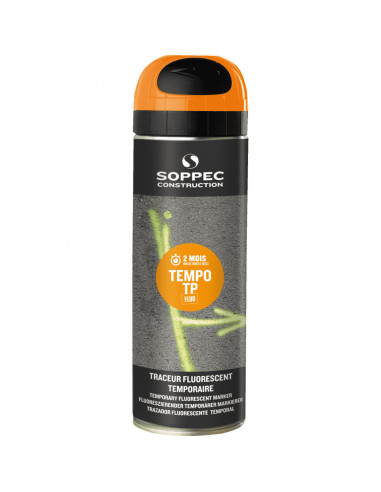 Soppec Tempo TP tijdelijke markeerverf, oranje, 500 ml
