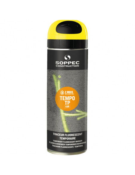 Soppec Tempo TP tijdelijke markeerverf, geel, 500 ml