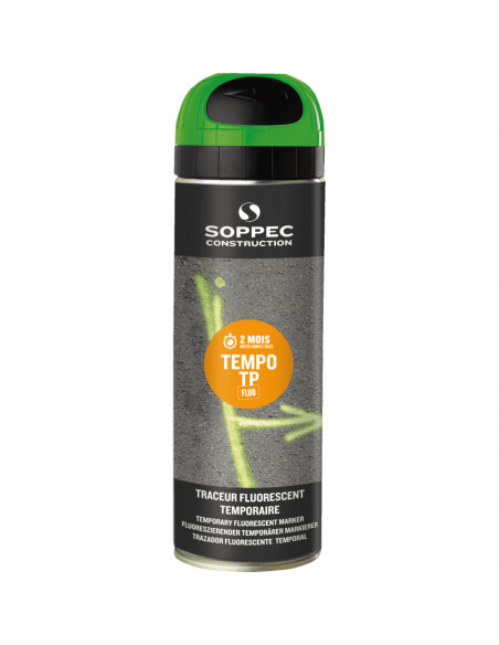 Soppec Tempo TP tijdelijke markeerverf, groen, 500 ml