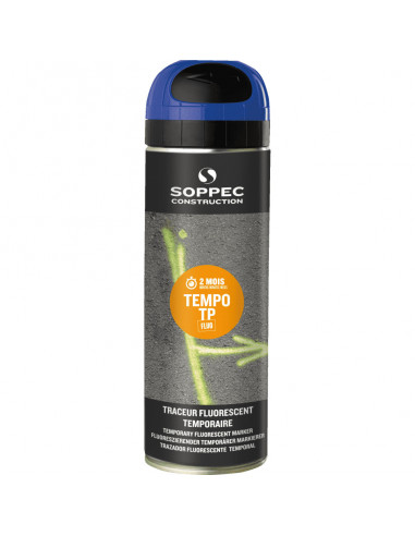 Soppec Tempo TP tijdelijke markeerverf, blauw, 500 ml