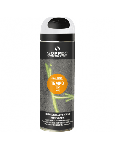Soppec Tempo TP tijdelijke markeerverf, wit, 500 ml