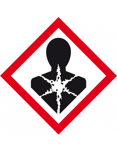 GHS08 gezondheidsgevaar sticker, rood wit