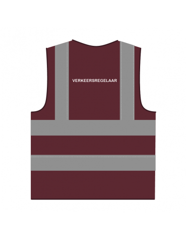 Verkeersregelaar hesje RWS bordeauxrood