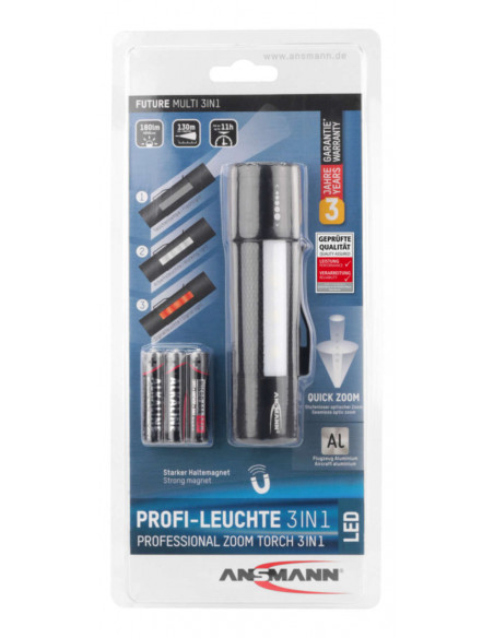 Professionele zaklamp Future Multi 3-in-1 in blisterverpakking