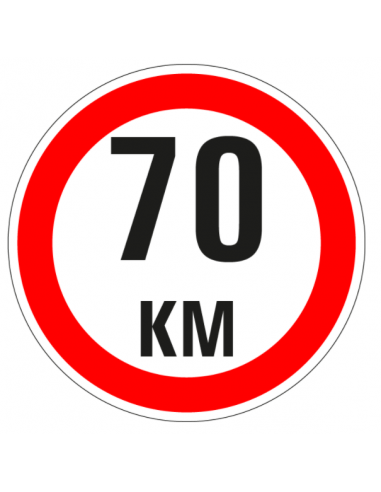 Maximaal 70 km sticker