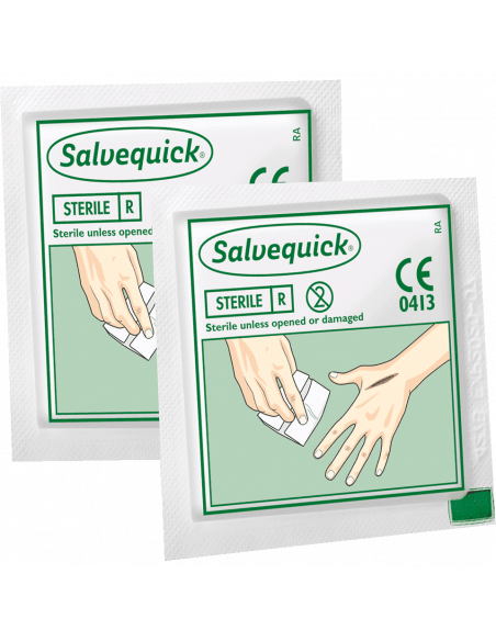 Salvequick dispenser met 40 wondreinigingsdoekjes