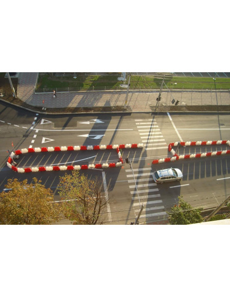 Kunststof barrier, 1000 x 600 mm, 32 liter, wit