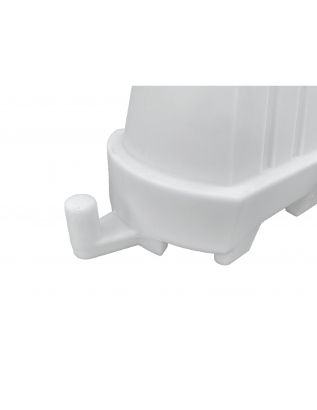 Kunststof barrier, 1000 x 600 mm, 32 liter, wit