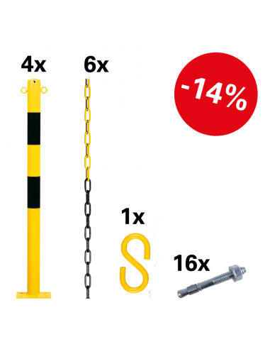 Rampaal voordeelset Quattro met voetplaat