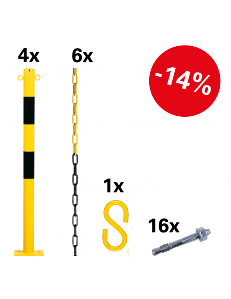 Rampaal voordeelset Quattro met voetplaat