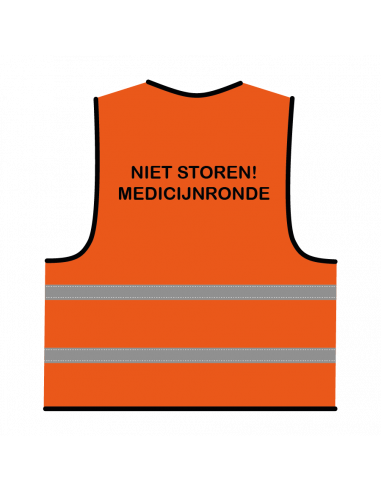 Niet storen medicijnronde hesje oranje