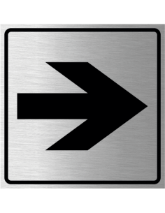 Richtingwijzer bord, geborsteld aluminium