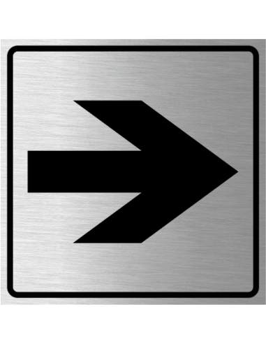 Richtingwijzer bord, geborsteld aluminium