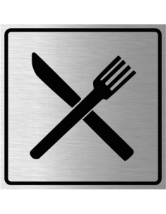 Restaurant bord, geborsteld aluminium